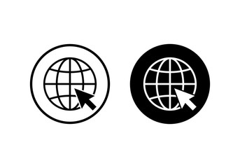 Obraz premium Web icon vector. Web icon page symbol for your web design. Internet world vector