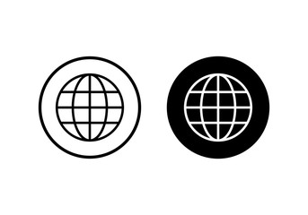 Web icon vector. Web icon page symbol for your web design. Internet world vector