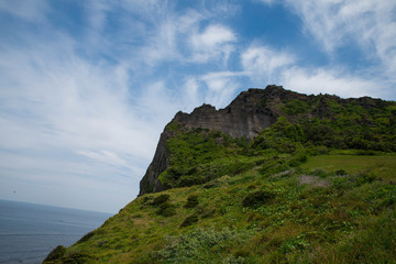 mountains and blue sky