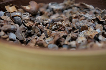 Toasted cacao beans