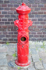 red fire hydrant city old