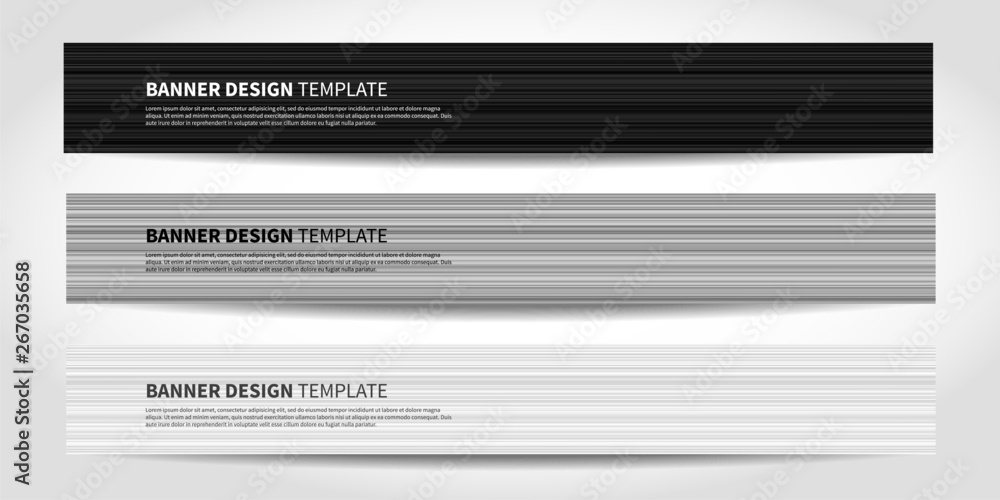 Sticker vector banners with abstract geometric background. website headers or footers design