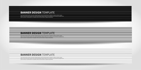 Vector banners with abstract geometric background. Website headers or footers design