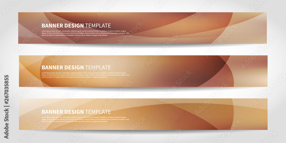 Poster vector banners with abstract geometric background. website headers