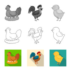 Vector design of breeding and kitchen  symbol. Set of breeding and organic  vector icon for stock.