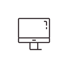 Monitor Vector Icon, Pixel perfect Eps10. Office Symbol