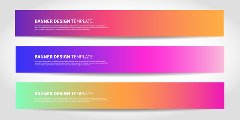 Obraz premium Vector banners with abstract background. Colorful modern website headers