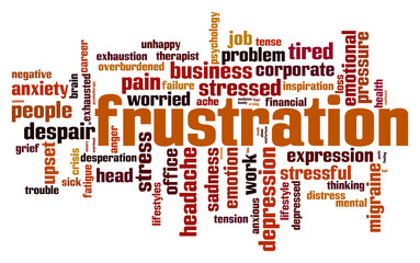 Frustration word cloud