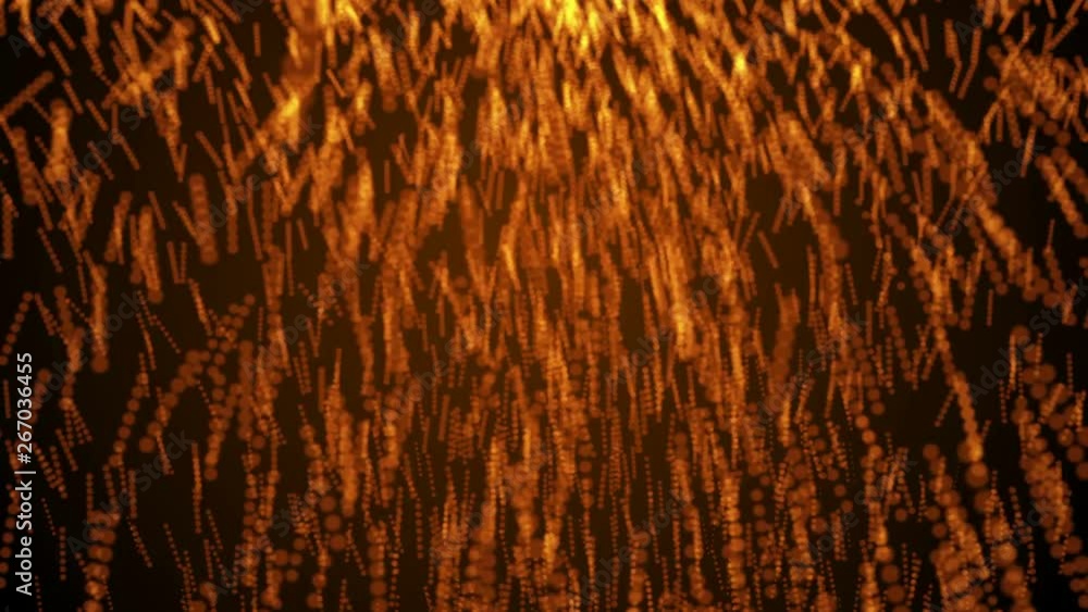 Poster 3d falling fire particles, effect of flame, computer generated background, 3d rendering backdrop