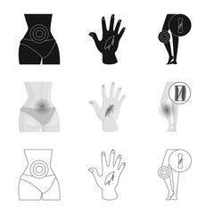 Vector design of hospital and rendering symbol. Set of hospital and help vector icon for stock.