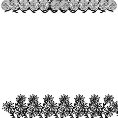 Vector illustration greeting card with design wreath frame