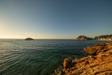 The village of Tossa de mar next to the Mediterranean