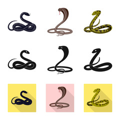 Fototapeta premium Isolated object of mammal and danger icon. Collection of mammal and medicine vector icon for stock.