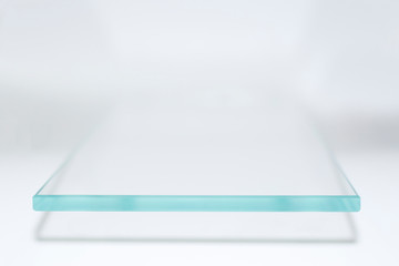 Template with a transparent stand on a light background to place the object