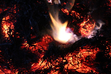 Fire sparks black background, burn effect, burning fire and smoke, sparks fire background.