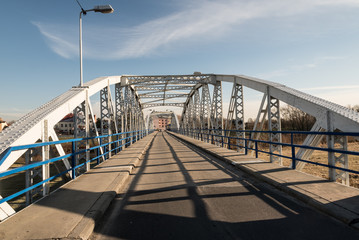 bridge ovr Odra river between Chalupki and Bohumin on czech-polish borders