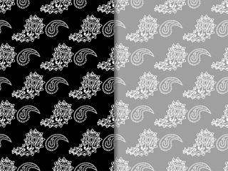 paisley seamless pattern, hand drawn indian cucumber, sketch