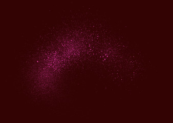 graffiti soft curved mist sprayed in burgundy pink