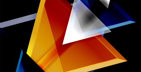 Dynamic triangle composition abstract background