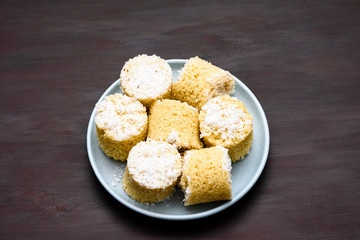 Puttu, or pittu, is a breakfast dish in Sri Lanka, Singapore, Indian state of Kerala, Tamil Nadu, parts of Karnataka, and Malaysia.