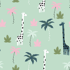 seamless pattern giraffe