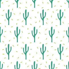 vector seamless simple pattern cactuses