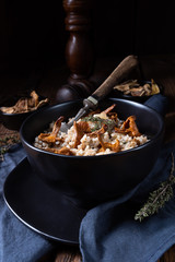 Kaszotto- polish risotto from barley groats with mushrooms