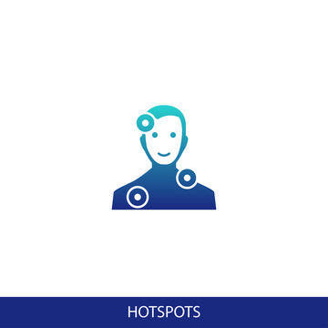 Hotspots base icon. Simple sign illustration. Hotspots symbol design from Augmented reality series. Can be used for web, print and mobile