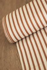 Obraz premium texture of white fabric with vertical stripes