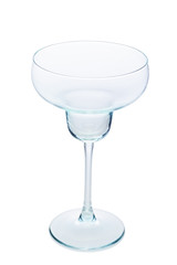 Empty transparent glass for dessert or cocktail isolated on white