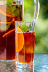 Traditional pimms and lemonade