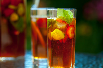 Traditional pimms and lemonade