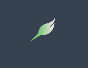 Creative gradient logo hummingbird bird icon
