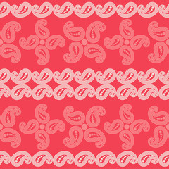 Paisley ornament. Ethnic boho seamless pattern. Ikat. Traditional ornament. Folk motif. Can be used for wallpaper, textile, invitation card, wrapping, web page background.