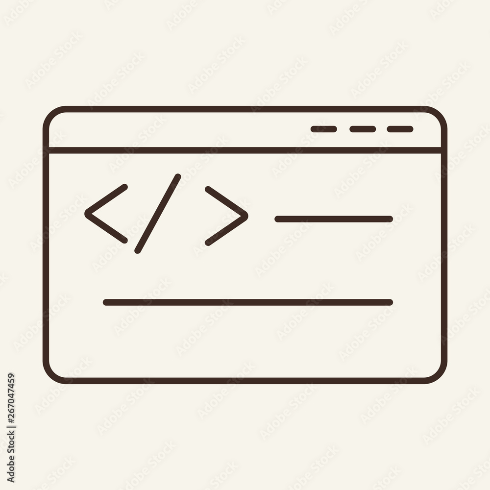 Poster web development line icon