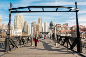 BEIJING, CHINA - DECEMBER 25, 2018: Italian style building  in Tianjin , China