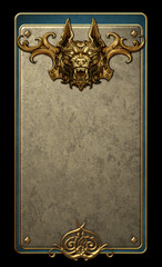 Victorian frame with wolf head decoration