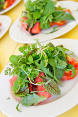 fresh watermelon and rocket salad