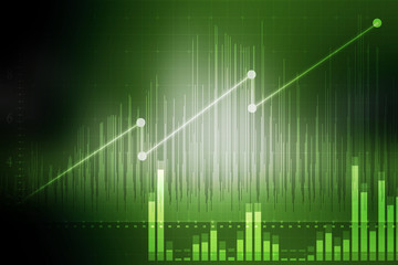 2d rendering Stock market online business concept. business Graph