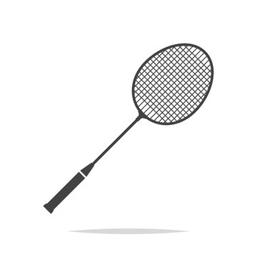 recommend clip art: Badminton racket icon vector isolated