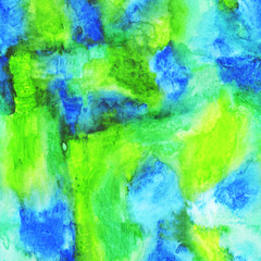 Watercolor texture and acrylic in green tones for design or background.