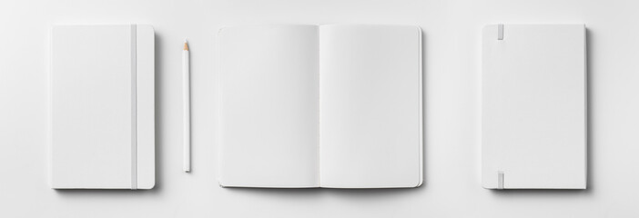 Fototapeta white notebook isolated on white background obraz