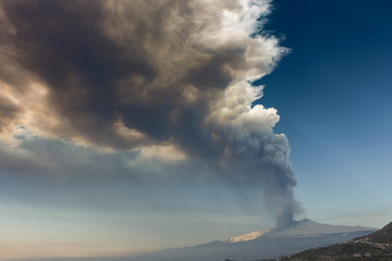 eruzione del vulcano Etna ,