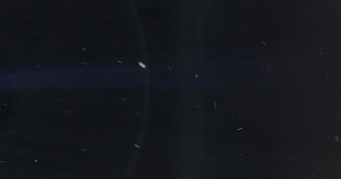 Particle System With Dust And Light Spots - Bottom To Top On A Black Background