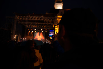 Obraz premium Fans on concert