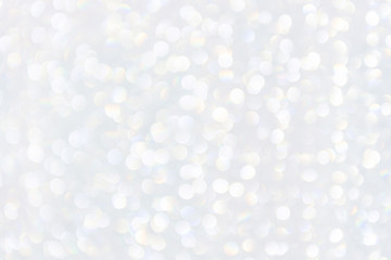 Abstract white blurry background with bokeh circles