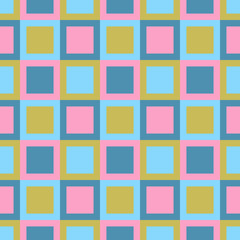 Abstract seamless pattern with squares. Colorful vector background EPS10