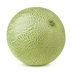 cantaloupe melon isolated on white background, clipping path, full depth of field