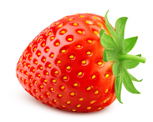 strawberry isolated on white background, clipping path, full depth of field, high quality photo