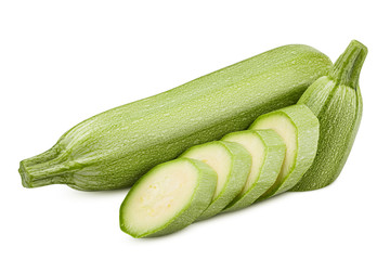 zucchini isolated on white background, clipping path, full depth of field